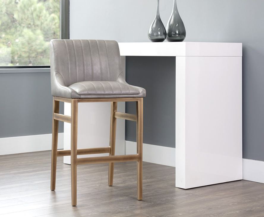 Chairs Bar Stools In Canada Artefac, White Leather Barrel Back Counter Stools With Silver Nailhead Trim