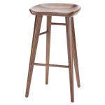 RN-HGYU100 Stained Walnut Bar/Counter Stool