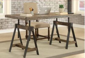 KR-91756 Distressed Brown Adjustable Desk/Dining Table