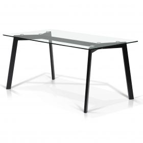 KR-T1411 Stylish Glass Top Dining Table
